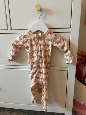 Kate Quinn Horse Print Footie 0-3 Months